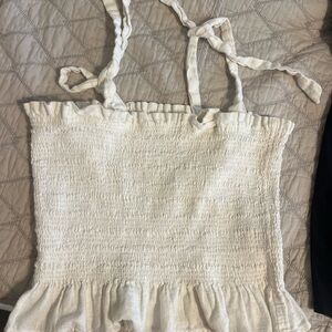 Billabong Cream Smocked Ruffle Camisole